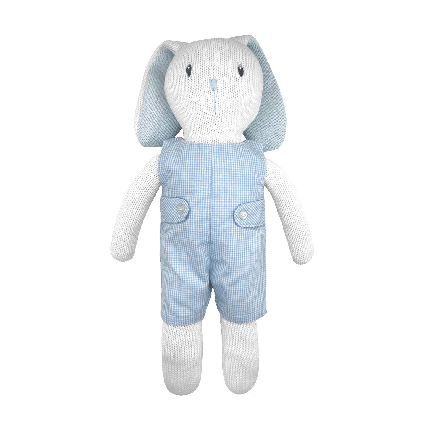 Bunny with Blue Check Romper