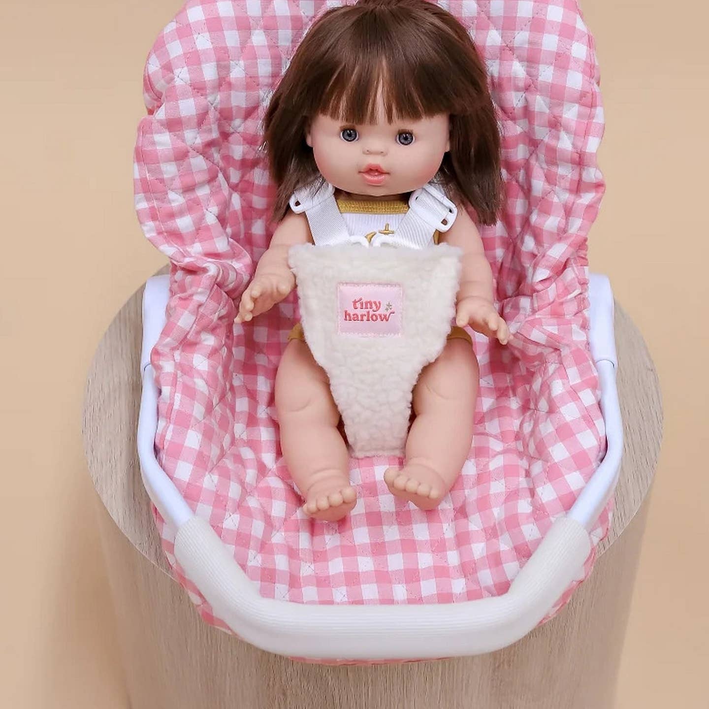 Pink Gingham Car Seat