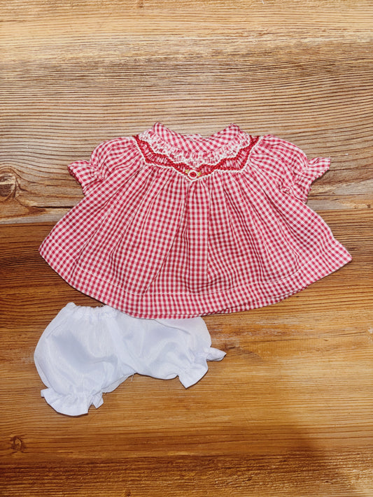 Red Gingham Smocked Dress
