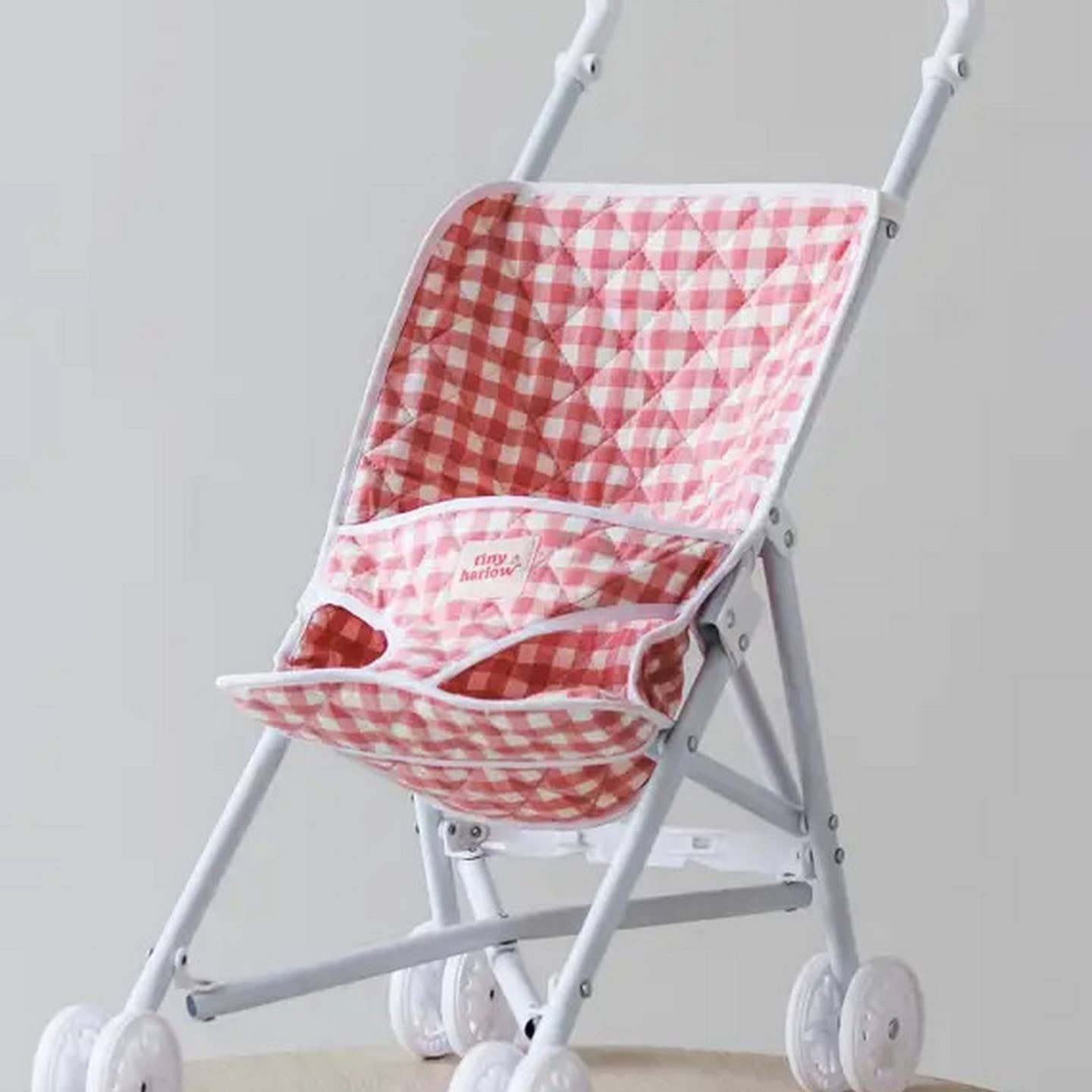 Pink Gingham Stroller