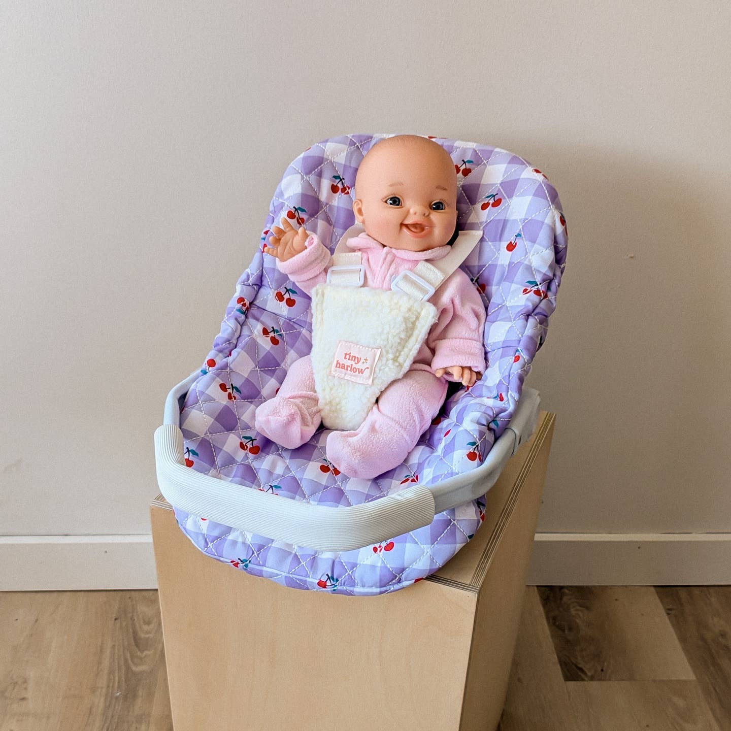 Cherry Gingham Car Seat