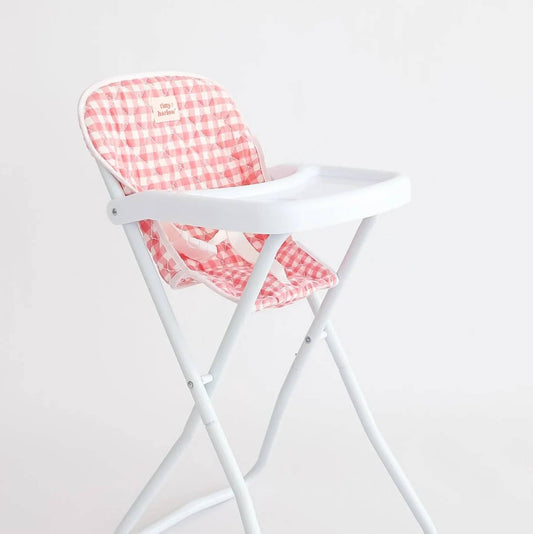 Pink Gingham High Chair