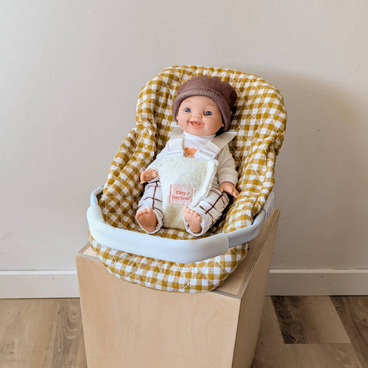 Mustard Gingham Car Seat