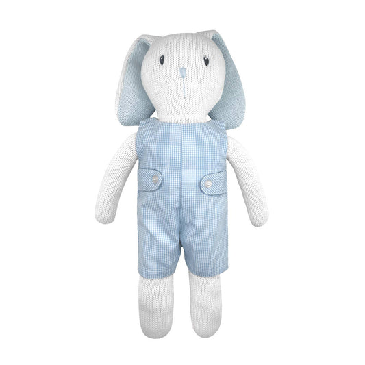 Bunny with Blue Check Romper